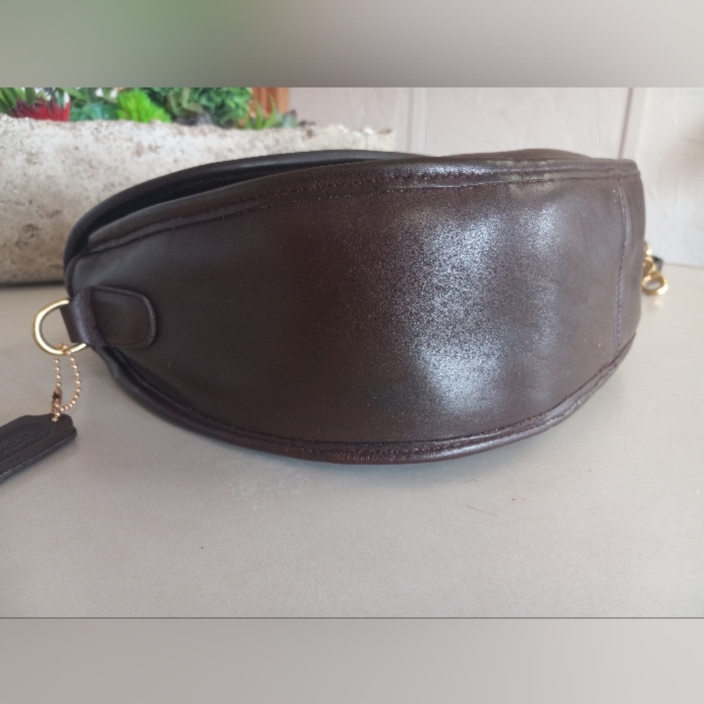 Coach Large Plaza Bag, Pre-1994, Mahogany Brown, Late 1980's - Picture 5 of 16